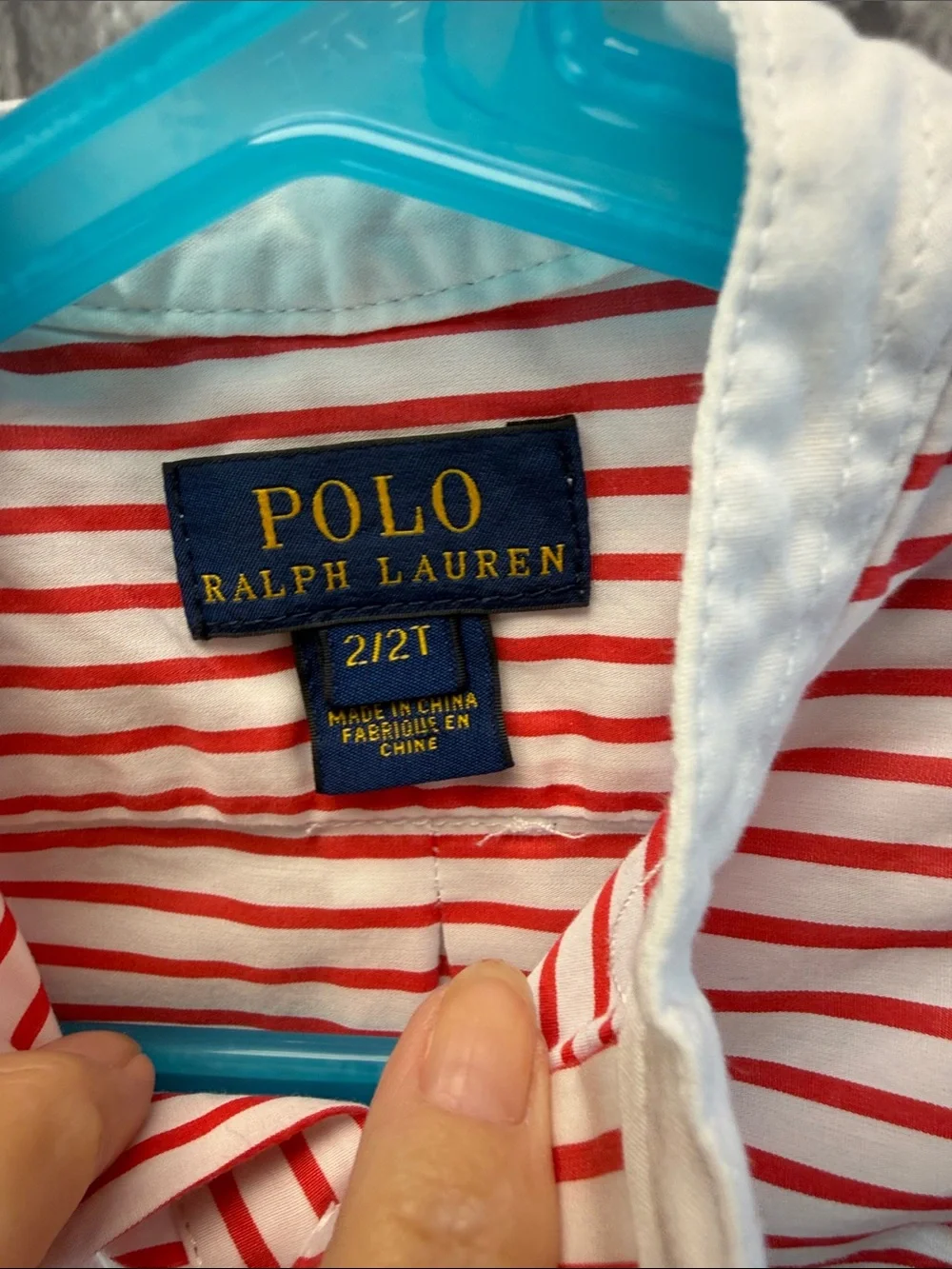 Polo by Ralph Lauren Red and White Striped dress‎